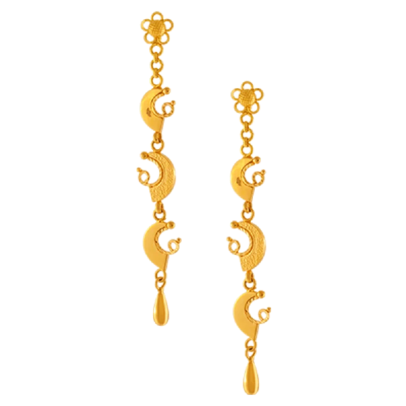 22KT Yellow Gold Jhumki Earrings For Women