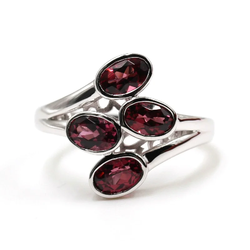 925 Sterling Silver Malawi Garnet Ring