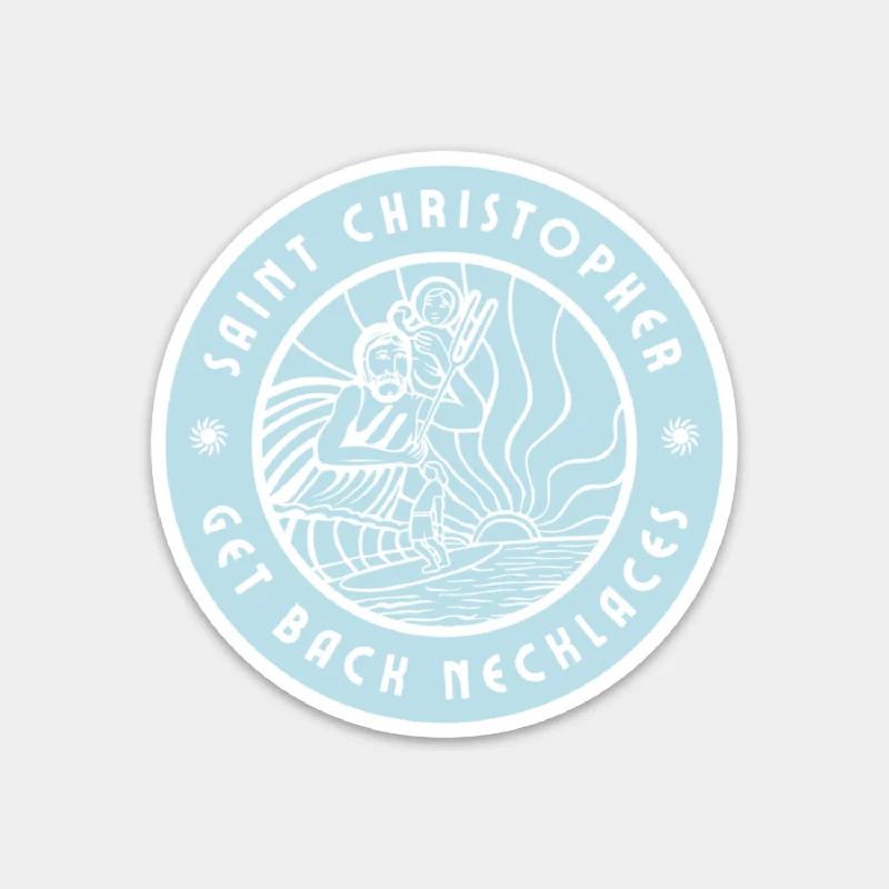 Aqua St. Christopher Sticker