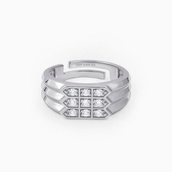 Embrace Silver Men's Ring