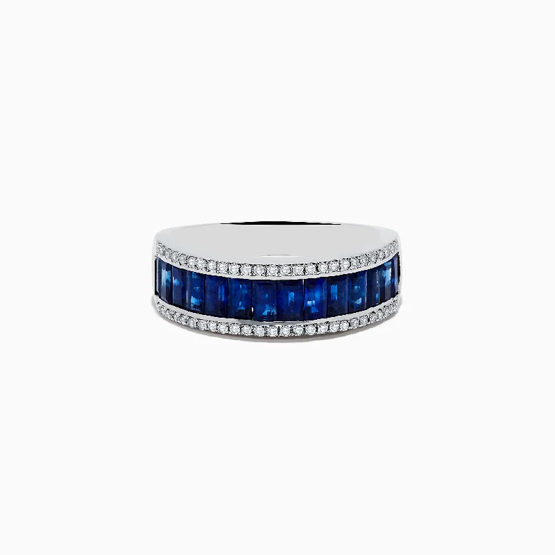 Royale Bleu 14K White Gold Blue Sapphire and Diamond Ring