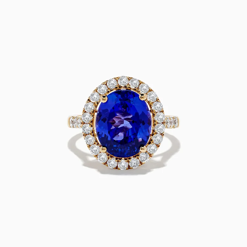 Nahla Siri 14K Yellow Gold Tanzanite and Diamond Ring