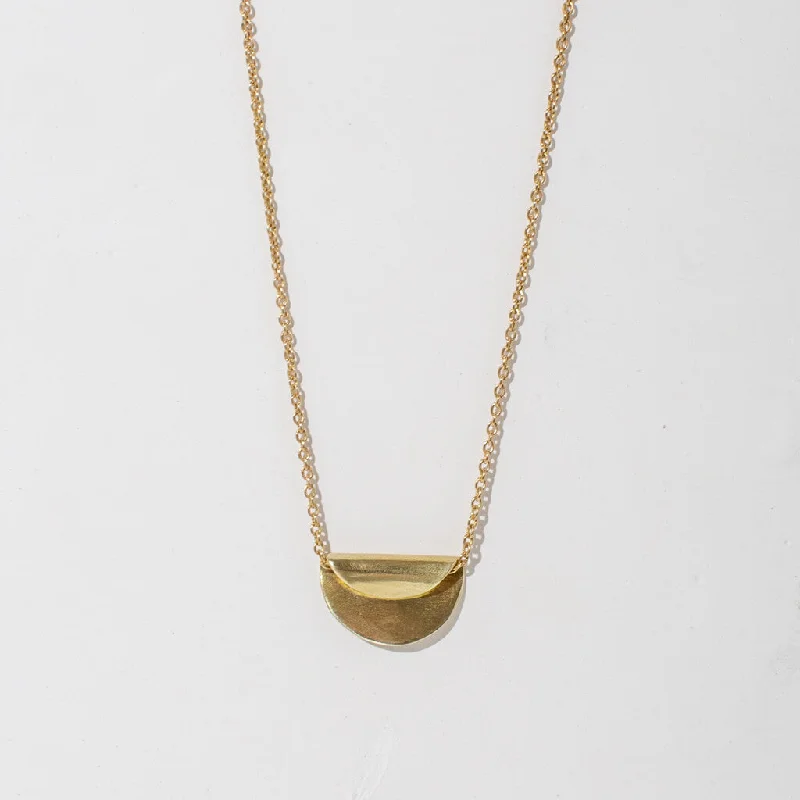 Enfold Necklace - Brass