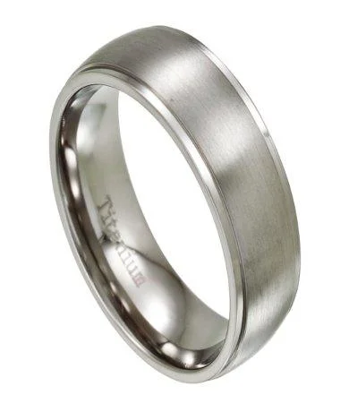 Titanium Wedding Band for Men, Classic Domed Profile | 8mm