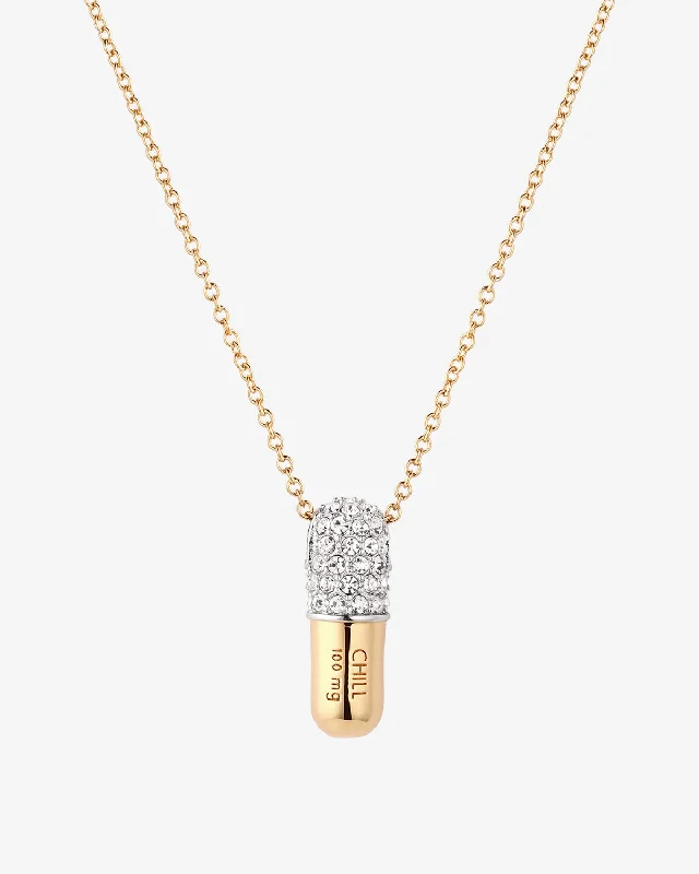 Jumbo Chill Pill Pavé Necklace