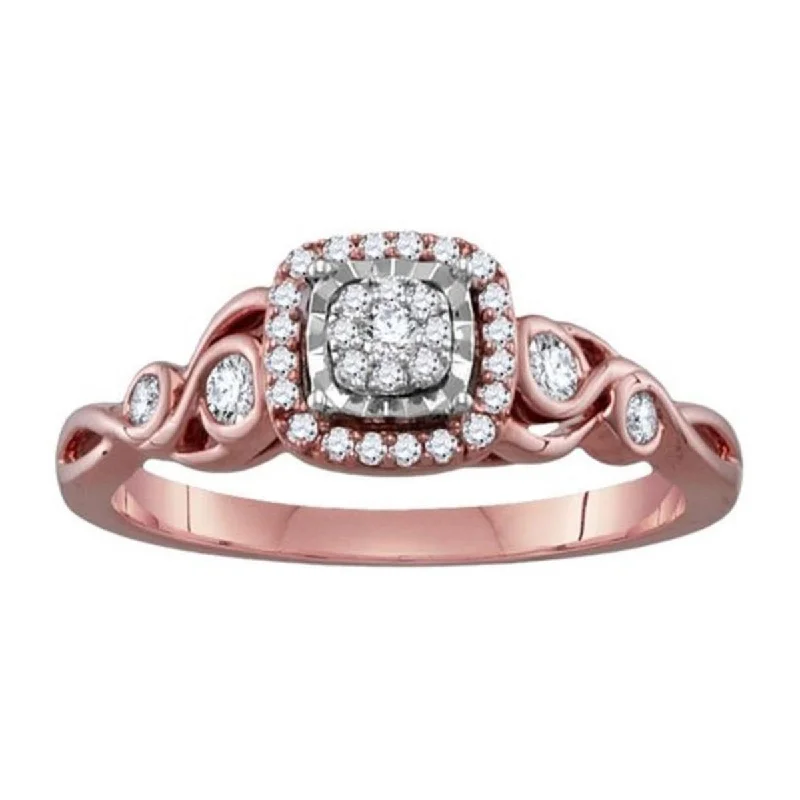 LoveSong 1/5 CTW Diamond Promise Ring in 10KT Rose Gold