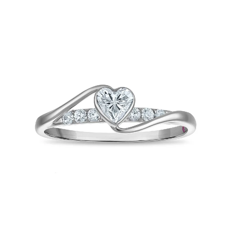 LoveSong EcoLove 3/8 CTW Lab Grown Diamond Promise Ring in 10KT White Gold