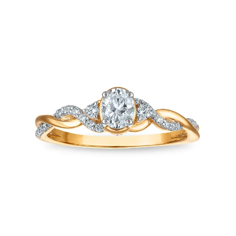 LoveSong EcoLove 3/8 CTW Lab Grown Diamond Promise Ring in 10KT Yellow Gold