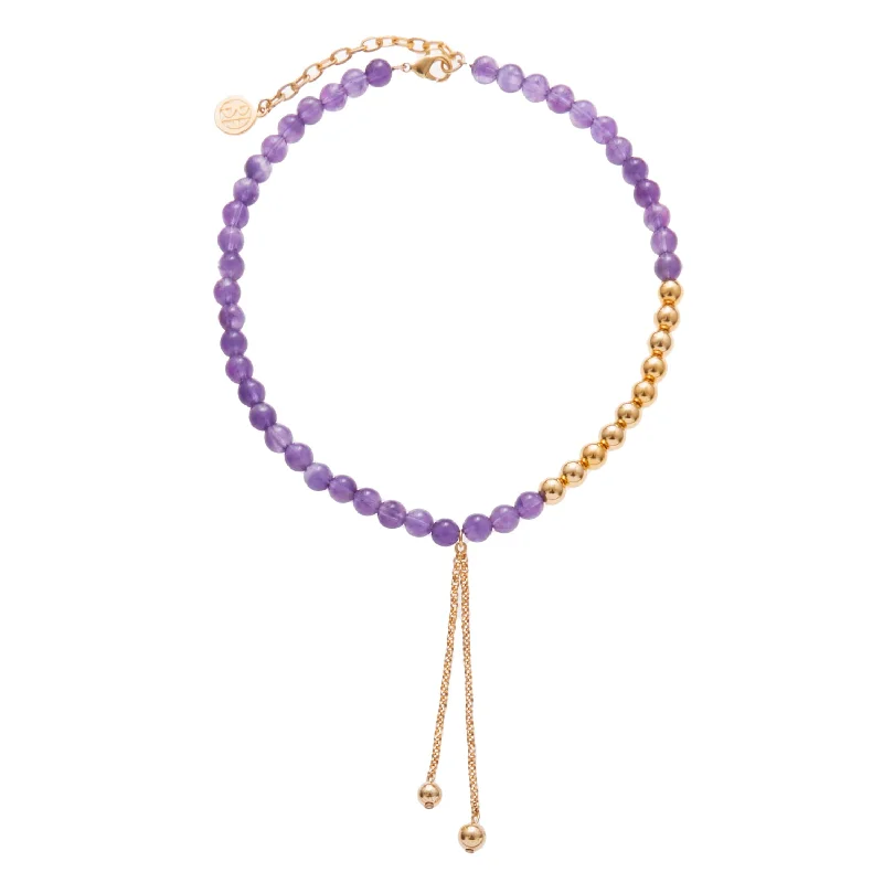 Purple Crown Necklace