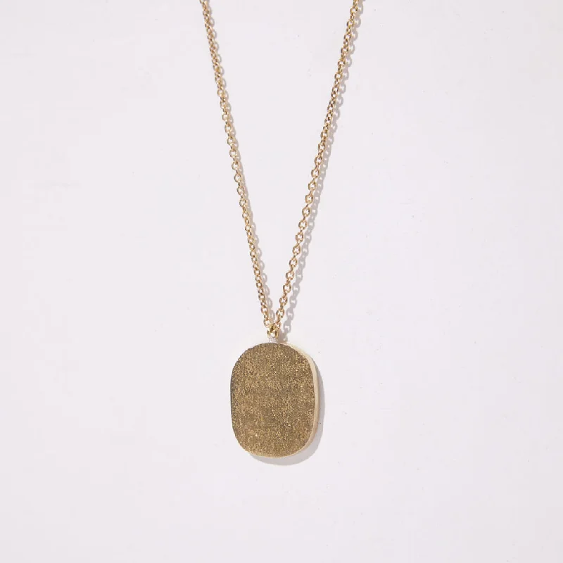 Skipping Stone Necklace - Brass