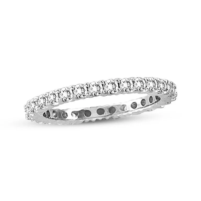 Suzy Levian 14K White Gold 1/2 ct TDW Diamond Eternity Band Ring