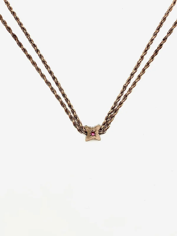 Sandra Ruby Slide Necklace