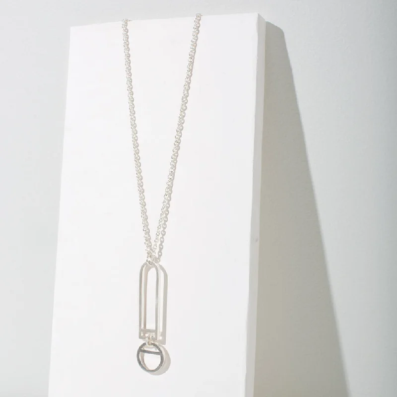 SALE - Window Pendant Necklace - Sterling Silver