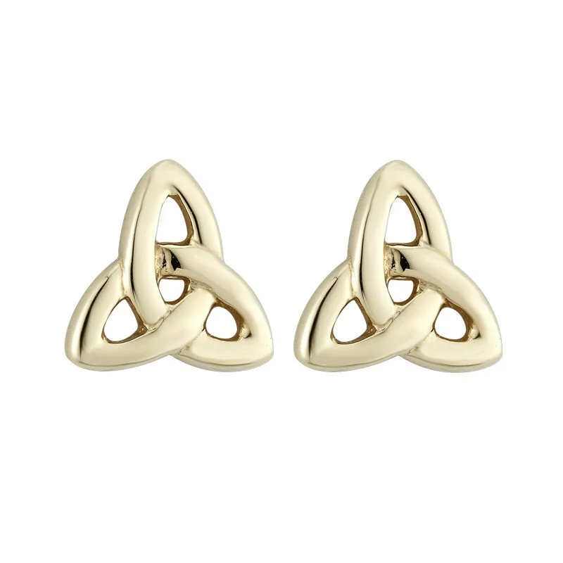 14K Gold Trinity Knot Earrings