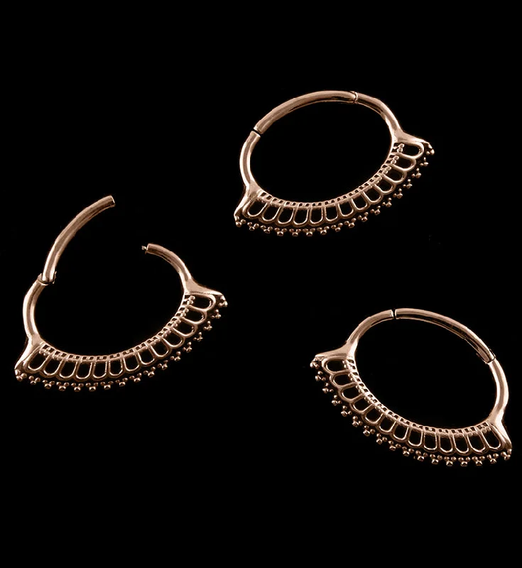 16G Rose Gold PVD Interweave Septum Clicker