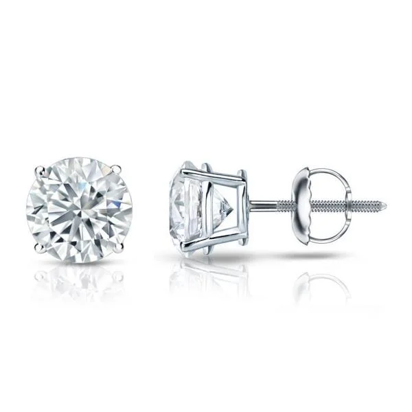 Auriya Platinum 2 1/4ctw Round Diamond Stud Earrings Certified