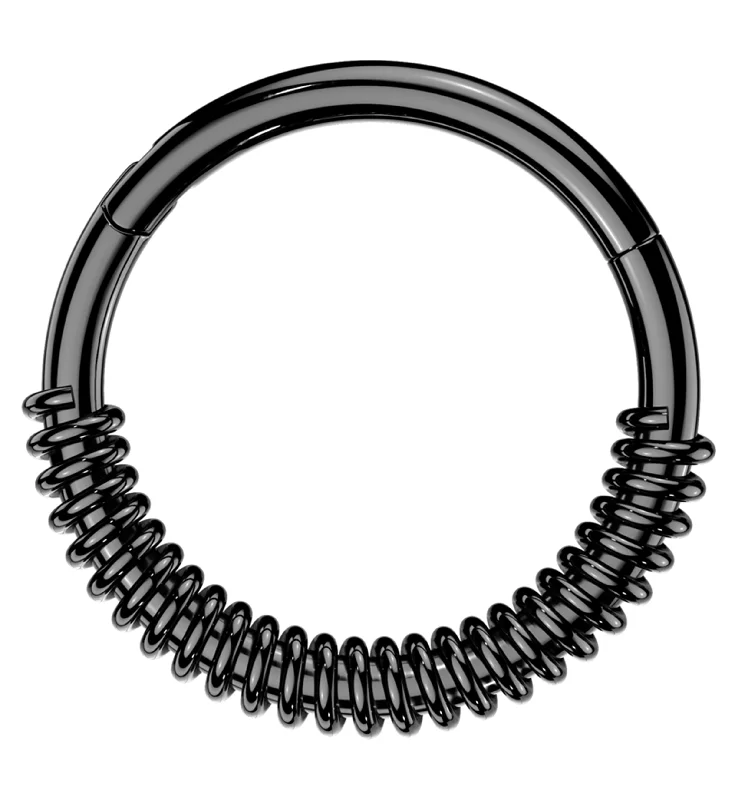 Black PVD Coil Stainless Steel Hinged Segment Ring